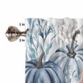 thumbnail image 5 of Blue Pumpkin Coastal Fall Curtain Valance for Windows/Kitchen/Living Room/Bedroom,Thanksgiving Ocean Botanical Coral Rod Pocket Window Treatment Short Drape Topper Small Tier Cafe Panel 42X12, 5 of 7