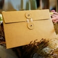 thumbnail image 2 of Troglfold Kraft Paper Envelope 10Pcs Kraft Paper File Envelope Document Storage Bag File String Pocket Postcard Envelope,6.69"X4.53"X0.04", 2 of 10