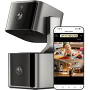 Dual Lens Security Indoor Camera 5G/2.4G WiFi, 2K+2K Pet Smart Camera with Pan Tilt for Home, Baby Monitor, AI Tracking, Motion Detection, Color Night Vision, 2-Way Talk, No Dead Zone, 355° View