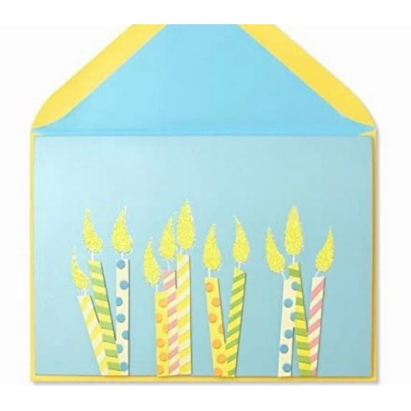Papyrus Glitter Candles Birthday Card