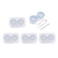 thumbnail image 4 of 5 piezas estuche tacto almacenamiento contenedor de de viaje Azul Colcomx Cuidado de la caja de lentes de contacto, 4 of 8