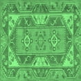 thumbnail image 1 of Ahgly Company Indoor Square Oriental Emerald Green Traditional Area Rugs, 8' Square, 1 of 4