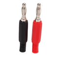 thumbnail image 4 of 10pcs 4mm/0.2in Banana Plugs Brass PE Red & Black Spiral Insulated Shell Open Banana Connector 30VAC to 60VDC, 4 of 4
