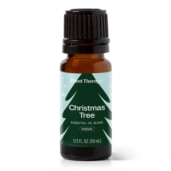 Plant Therapy Christmas Tree Holiday Essential Oil Blend 100% Pure, Undiluted, Natural Aromatherapy 10 mL (1/3 oz)