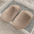 thumbnail image 5 of Kids Solid Color House Slippers, Boys Girls Simple Plain Fuzzy Open Back Indoor Slippers Warm Winter Home Slippers for Little Child to Big Kids 5.5-12 Years, 5 of 6