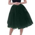 thumbnail image 2 of Bovxnpu Plus Size Skirts For Women, Women's High Waist A-Line Skirt Flared Midi Skirt, Womens Pleated Gauze Knee Length Skirt Adult Dancing Skirt Free Size, 2 of 4
