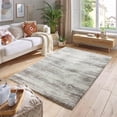 thumbnail image 6 of Pasargad Home Paris Shag Collection Power-Loomed Ivory/Grey Area Rug- 10' x 13', For Indoor Space and all Age of Group, 6 of 6