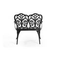 thumbnail image 6 of Homefun Cast Aluminium Butterfly Design Garden Bench, Black, 6 of 6