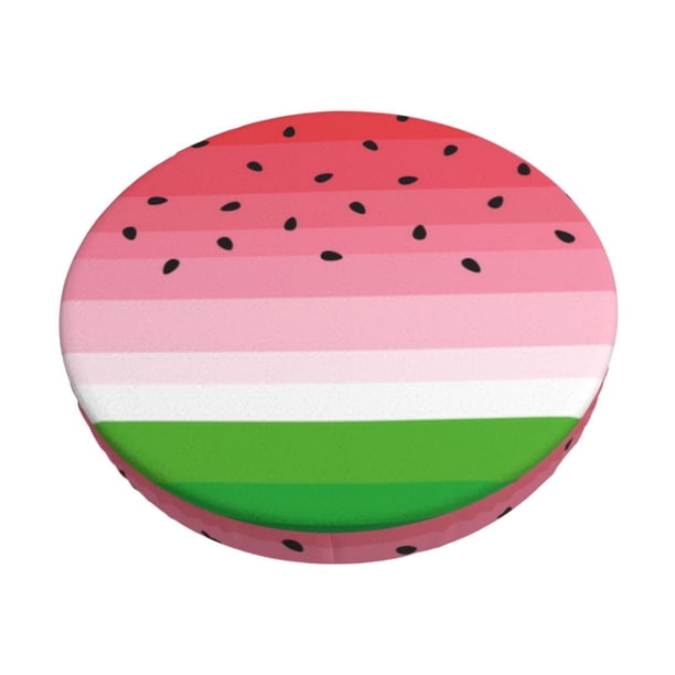Balery Watermelon Fundas de asiento para taburete de bar redondo de tela de terciopelo ajustables que protegen de arañazos y manchas para sillas de 14 a 17 pulgadas.-14 inch