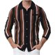thumbnail image 1 of Cárdigan informal de punto con cierre de botón para hombre, chaqueta tipo suéter a rayas de manga larga Pompotops oipoqjl40017, 1 of 5