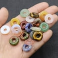 thumbnail image 5 of GKNET 50PCS Assorted Natural Stone Safety Buckle Donut Charm Pendants Beads 15mm, 5 of 9