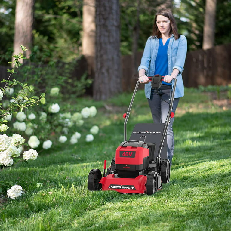 Seizeen Electric Lawn Mower, 40V 17'' Cordless Lawn Mower Battery Powered,  3-in-1 Walk-Behind Lawn Mower Push with Charger, 5 Height Adjustable,  Foldable for Small Space, RD - Walmart.com