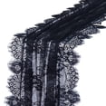 thumbnail image 5 of Ludlz Floral Lace Table Runner French Elegant Romantic Sheer White Black Tulle Long Rectangle Wedding Bridal Shower Party Dining Table Cover Kitchen Supplies, 5 of 8