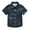 Navy Blue and Gold Marble, variant on Dailycode Small Short Sleeve Button Down Shirts Watercolor Wildflower Casual Shirt 3-10 Years