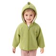 thumbnail image 2 of EnJoCho Kids Winter Hoodie Jacket Plush Long Sleeve Soft Cute Zip Up Coat With Pocket Fashion Warm Outerwear Boys Girls, 2 of 7