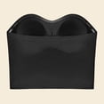 thumbnail image 6 of Women's Strapless Longline Bandeau Bra, Seamless Padded Body Fitting Casual Underwear Bralette Black Lady Cute Bras Push Up L, 6 of 7
