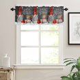 thumbnail image 3 of JOOCAR Merry Christmas Window Drape Santa Gift Candle Snowflake Decoration for Kitchen Living Room Bedroom 1 Drape 54 x 18 Inches, 3 of 5