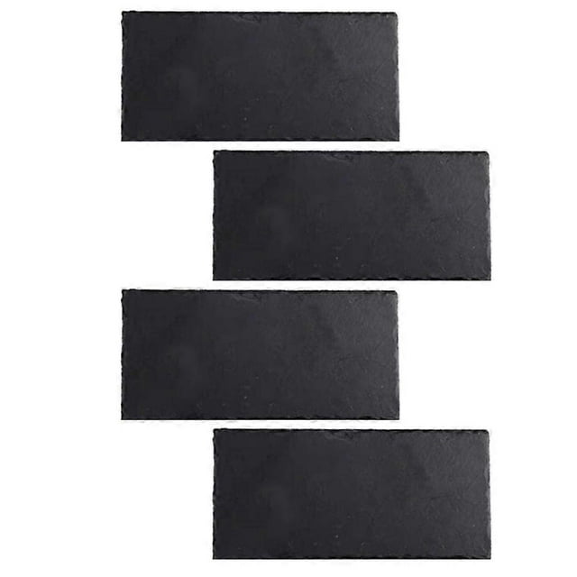 Sushi Dishes For Diners Black 4Pcs Rectangle Plates Easy to Clean Elegant and Simple Design