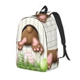 thumbnail image 1 of Disketp Brown Bunny Mochila de Lona Estampada, Mochila Escolar de Viaje Ligera para Estudiantes y Portátil-Small, 1 of 5