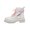 White, variant on Orthopedic Boots for Women, Platform Lace Up Goth Ankle Booties, Heart Star Decor Street Party Daily Walking Boots Black