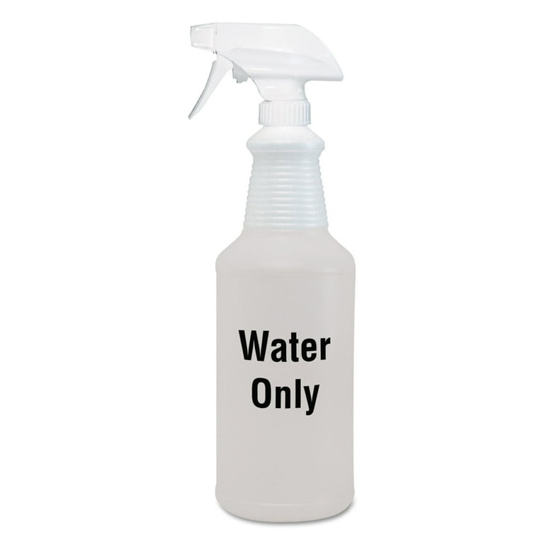 Water Only Spray Bottle, 32 oz, White, 12/Carton Water Only Spray Bottle, 32 oz, White, 12/Carton