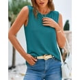 thumbnail image 2 of BTFBM Sleeveless Sweater Tops for Women Crew Neck Lightweight Casual Loose Tank Summer Outfits Fashion Clothing, 2 of 7