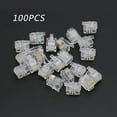 thumbnail image 1 of 100 Pcs RJ12 6P6C Têtes de Câble Modulaires Connecteurs de Téléphone Bouchons en Cristal, 1 of 3