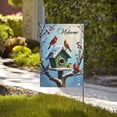 thumbnail image 4 of Welcome Winter Birds Garden Flag 12x18 Inch Double Sided Outdoor Yard Decoration, Snow Covered Birdhouse Cardinal Bluebird Decor, 4 of 6
