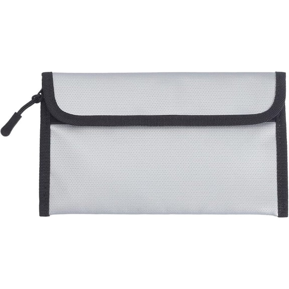 Waterproof Document Bags Fireproof Money Bag Silver Cloth Heat Insulated Holder Storage Organizer Pouch with Safety Zipper