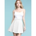 thumbnail image 4 of Made by Johnny Women's Basic Versatile Stretchy Flared Casual Midi Skater Skirt XXXL WHITE, 4 of 6