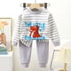 thumbnail image 1 of Cowsor 2PC Set for Children Boy Girl Match Kawaii Thermal 2 Piece Tops Tshirts Lingeries Pants Loungewear 2PC Sets Child, 1 of 3