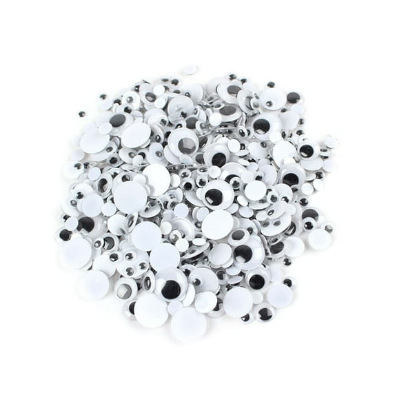Supvox Craft Eyeballs Googly Wiggle Eyes Black 200Pcs