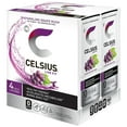 CELSIUS Sparkling Grape Rush, Functional Essential Energy Drink 12 fl