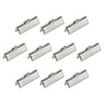 thumbnail image 1 of Unique Bargains 160Pack Ribbon Crimp Clamp Ends 20mm Cord End Clasp for DIY Craft Silver White, 1 of 7