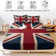 thumbnail image 5 of Twin XL Size Fitted Sheet Set - British Flag 2 Piece Bedding Sets 16" Deep Pocket Fitted Sheet with 1 Pillowcases, Vintage United Kingdom England Uk Flag Brushed Microfiber Hotel Luxury Bed Sheets, 5 of 9