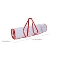 thumbnail image 2 of Wadada Christmas Wrapping Paper Organizer Storage, 45" Gift Wrapping Paper Storage Containers, Clear PVC with Durable 600D Oxford Fabric Gift Wrap Paper Holder Fits 18-25 Rolls, Red, 2 of 7