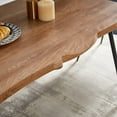 thumbnail image 4 of NORDICANA 47"Kitchen Dining Table Live Edge for 2-4 Person,Modern Home Desk Dinner Table Engineered Wood with Thick Tabletop Living Room Table with Metal Frame, 4 of 9