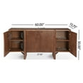 thumbnail image 3 of Christopher Knight Home Mid-Century Modern 60" Sideboard, 4-Door Storage, Adjustable Shelves, Espresso, 3 of 9