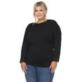 thumbnail image 2 of White Mark Women's Plus Size Banded Dolman Top, 2 of 6