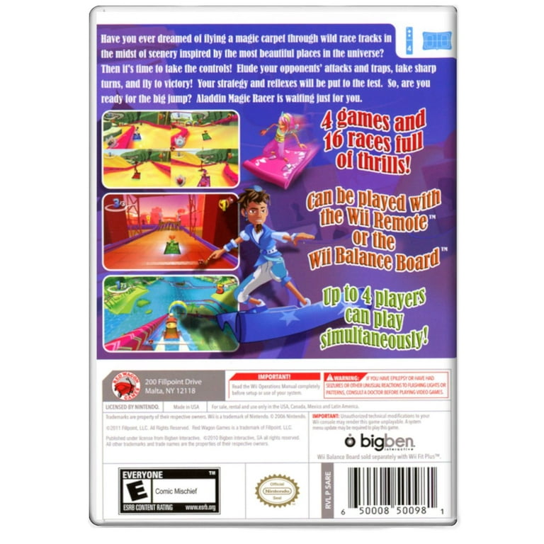 Aladdin magic racer store wii