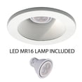 thumbnail image 2 of WAC Lighting 4" 1-Light Round Aluminum Step Baffle with 8W MR16 LED in White, 2 of 3