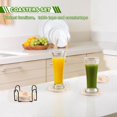 thumbnail image 6 of Yayeee 6 PCS Drink Coasters with Holder Set Woven Absorbent Round Tabletop Hot Pad, White Seahorse, 6 of 7