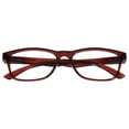thumbnail image 3 of B.E Bio Eyes Mens Rectangular Reading Glasses Made from Recycled Plastic Zera +2.50 in Brown, 3 of 10
