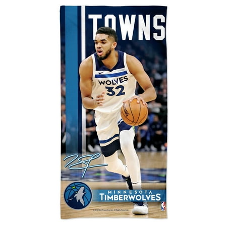 WinCraft Karl-Anthony Towns Minnesota Timberwolves 30" x 60" Spectra Player Beach Towel