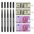 thumbnail image 2 of 12pcs Counterfeit Pen Fake Money Detector Markers for EURO USD RMB and Other Countries Bills Cash Check-Gold for Real, Black for Fake Easy and Fast to Use, 2 of 6