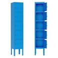 thumbnail image 1 of MIIIKO 5-Tier Metal Locker Steel Employees Lockers for Office, Metal Storage Locker Cabinet with Louvers, 5 Door Locker for Employee Gym, Home, School, 1 of 6