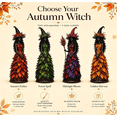 thumbnail image 4 of Enchanted Midnight Witch Figurine,12.2*4.3 Inch Hand-Painted Resin Fall Witch Figurine with Floral Witch Hat for Indoor Autumn and Halloween Tabletop Hobby Display, 4 of 9
