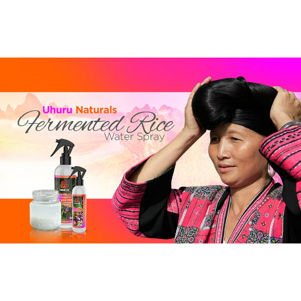 Uhuru Naturals Fermented Rice Water Spray for Hair (4 oz) 