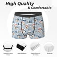 thumbnail image 2 of Men's Boxer Briefs, cute Mushroom Village Soft Comfy Mens Underwear Boxer Briefs Breathable With Widen Waist, 2 of 7