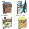 thumbnail image 6 of mDesign Metal Wall Mount Magazine, Book Holder, Compact Rack - Bronze, 6 of 8